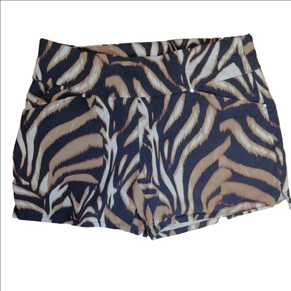 INC International Concepts Zebra High Waist Shorts - Picture 1 of 3